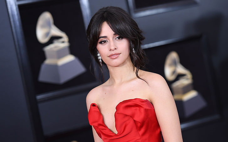 Camila Cabello 2018 Grammy HD Photo, portrait, looking at camera, HD wallpaper