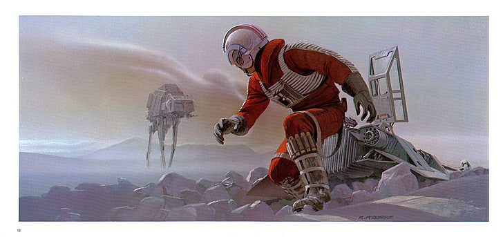 star wars luke skywalker hoth snow speeder ralph mcquarrie Video Games Star Wars HD Art