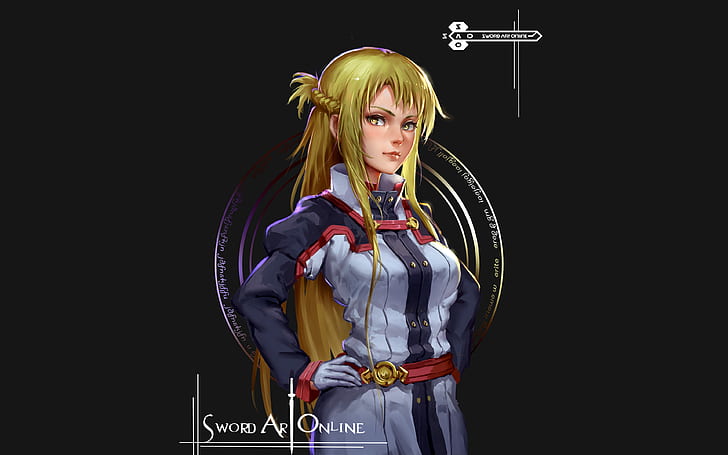 Sword Art Online, anime girls, Yuuki Asuna, front angle view, HD wallpaper