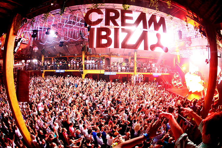 concerts, music, ibiza, crowds, people, lights, group of people