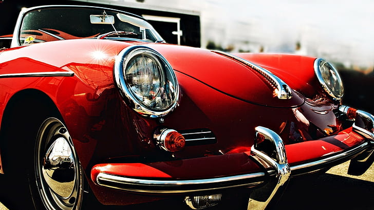 car, Porsche, red cars, HD wallpaper