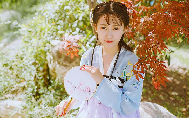 hanfu, Chinese dress, Asian, one person, real people, portrait