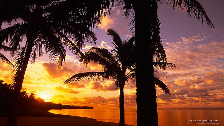 Sunrise, Rarotonga, Cook Islands, HD wallpaper