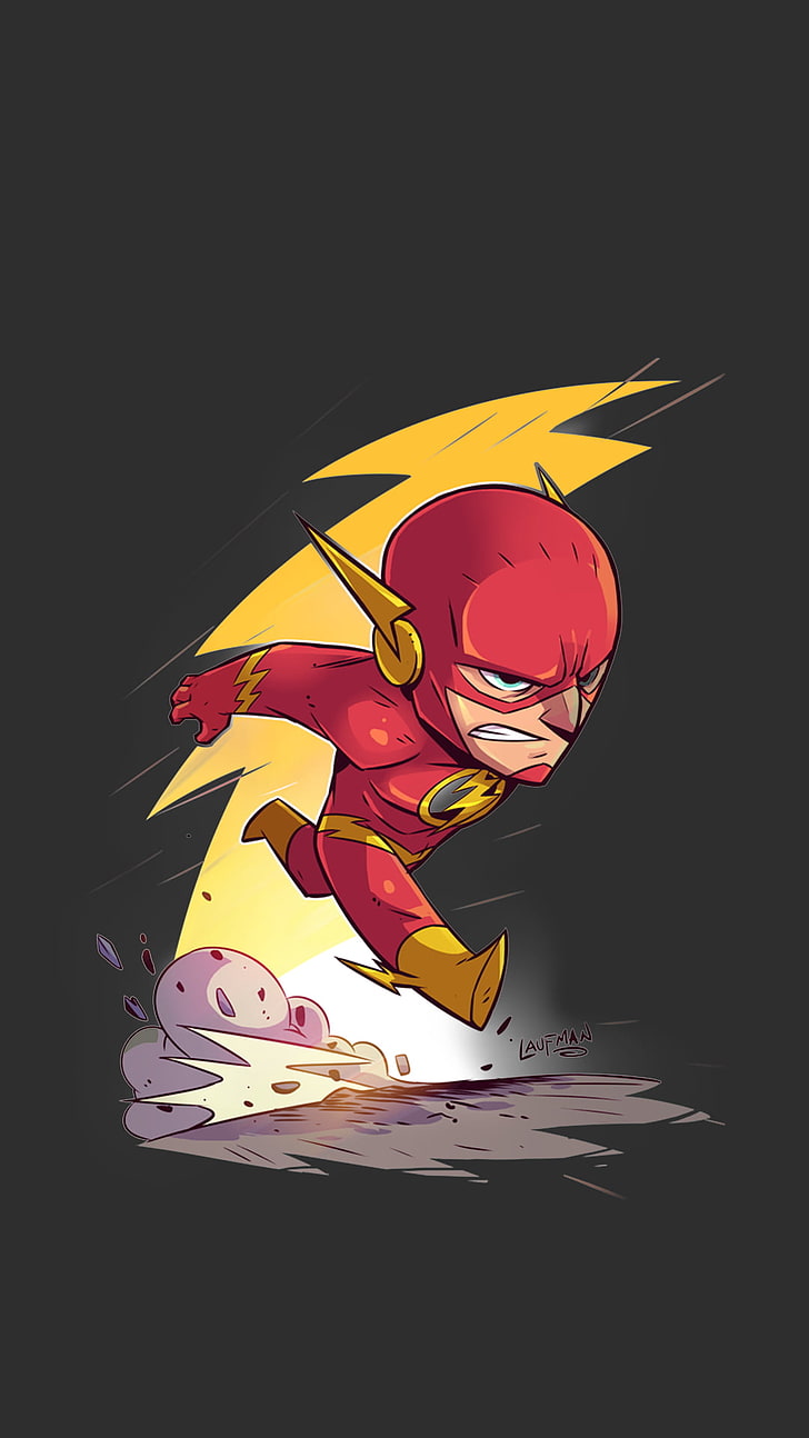 The Flash illustration, superhero, DC Comics, archival, black background