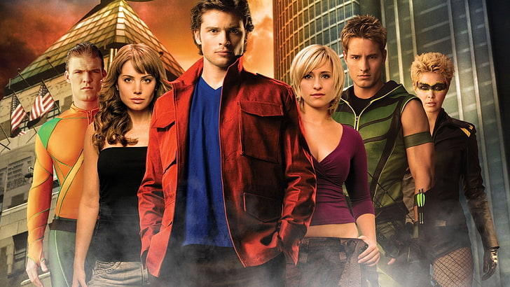 Smallville TV series screenshot, Tom Welling, Allison Mack, Superman, HD wallpaper