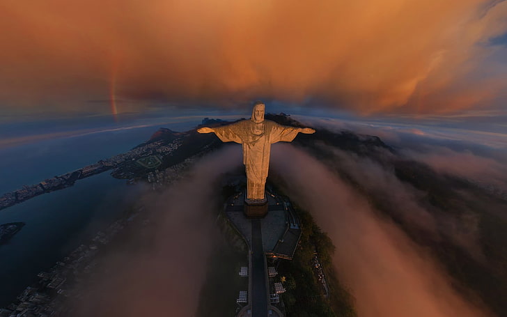 Christ The Redeemer Rio De Genero, Brazil, Rio de Janeiro, statue, HD wallpaper