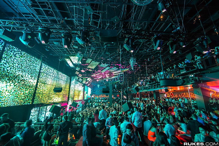 nightclubs, Las Vegas, crowd, large group of people, real people, HD wallpaper