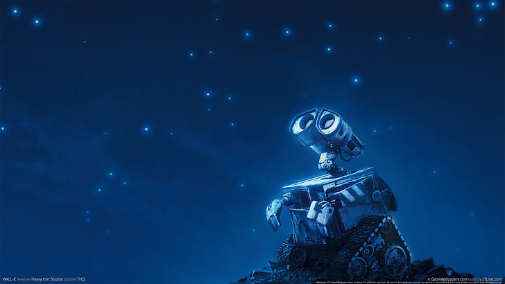Wall-E Robot Stars Blue HD, movies, HD wallpaper