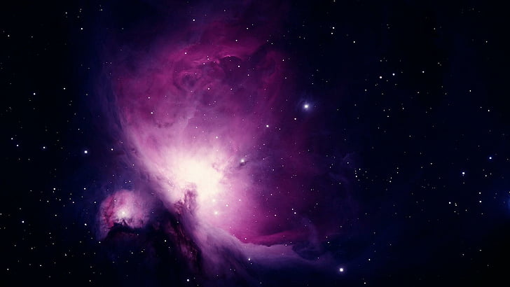 nebula, purple, orion nebula, universe, nasa, galaxy, space, HD wallpaper