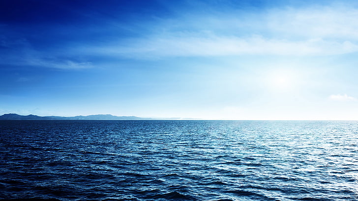 ocean water, sea, horizon, waves, cyan, blue, clear sky, scenics - nature, HD wallpaper