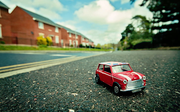 Mini Cooper Toy Car, photography, HD wallpaper