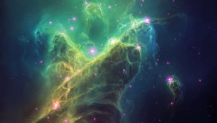 🔥 Download Green Galaxy Wallpaper HD Space Nebula iPhone Plus by