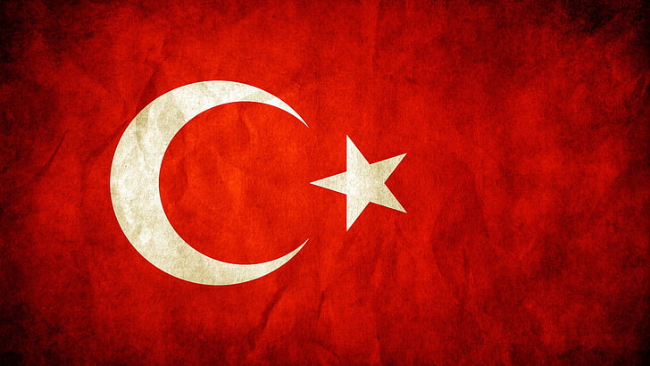 flag, Turkey, red, star shape, no people, close-up, moon, indoors, HD wallpaper