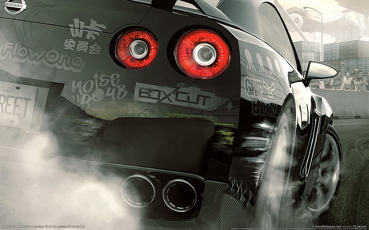 Nissan Skyline GTR Need For Speed HD, black nissan car, video games
