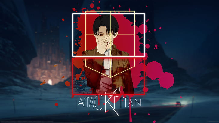 Attack on Titans, anime boys, picture-in-picture, Levi Ackerman, HD wallpaper