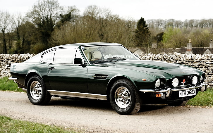 1983 Aston Martin V8 Vantage, vintage green coupe, Cars, jaguar xk wallpapers, HD wallpaper
