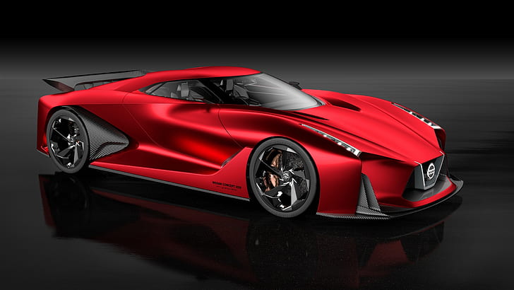 2015 Nissan Concept red supercar, 2020 Vision Gran Turismo, red nissan concept car, HD wallpaper