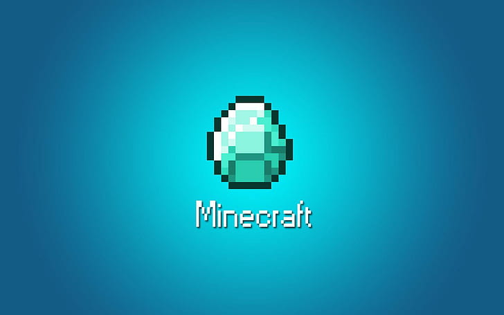 Games, Minecraft, Abstract, Diamond, Blue, Video Games