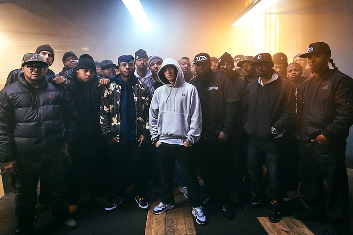 Eminem, Marshall Mathers, Royce da 5'9, shadyxv, men, group of people, HD wallpaper