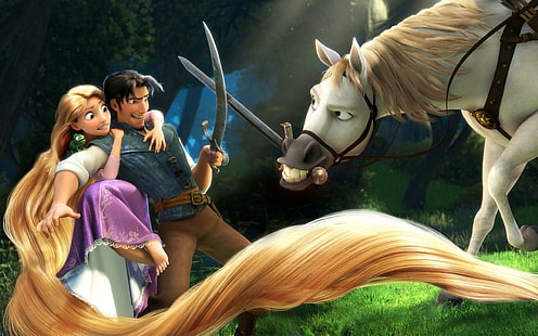 HD wallpaper: Rapunzel & Flynn in Tangled, rapunzel movie, movies |  Wallpaper Flare