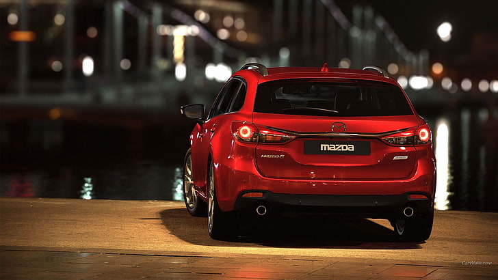 Mazda 6, car, mode of transportation, motor vehicle, city, street, HD wallpaper