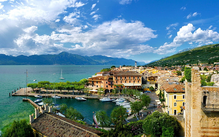 photography, Italy, lake garda, architecture, building exterior, HD wallpaper