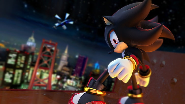 Shadow from Sonic, Shadow the Hedgehog, focus on foreground, no people