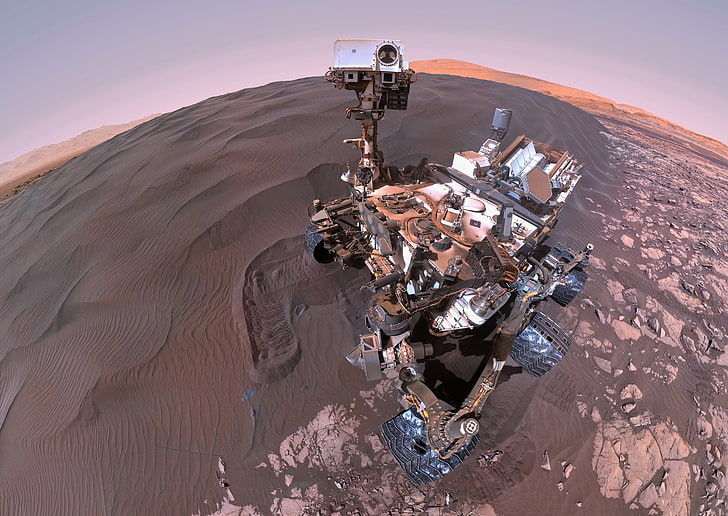 Mars, the Rover, Curiosity, superficiality, technology, nature, HD wallpaper