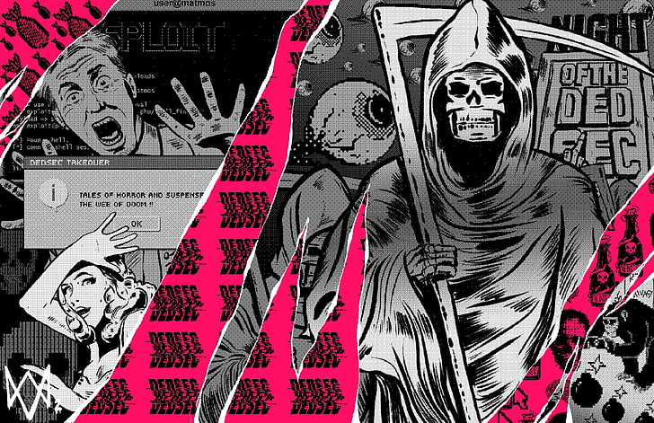 Grim Reaper comic book, Watch_Dogs, DEDSEC, gamers, PC gaming