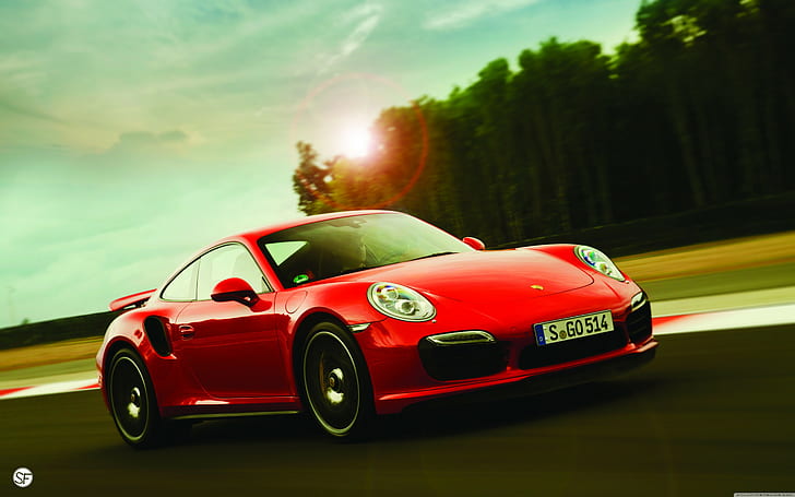 Porsche 911 Carrera S, vehicle, red cars, HD wallpaper