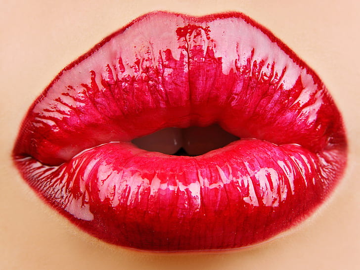 HD wallpaper: lipstick, red lipstick, juicy lips | Wallpaper Flare