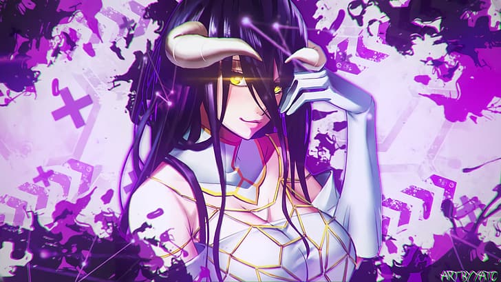 Albedo (OverLord), Overlord (anime), anime girls, Fantasia HD wallpaper