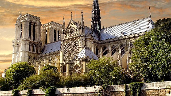 architecture, building, paris, landmark, europe, city, church