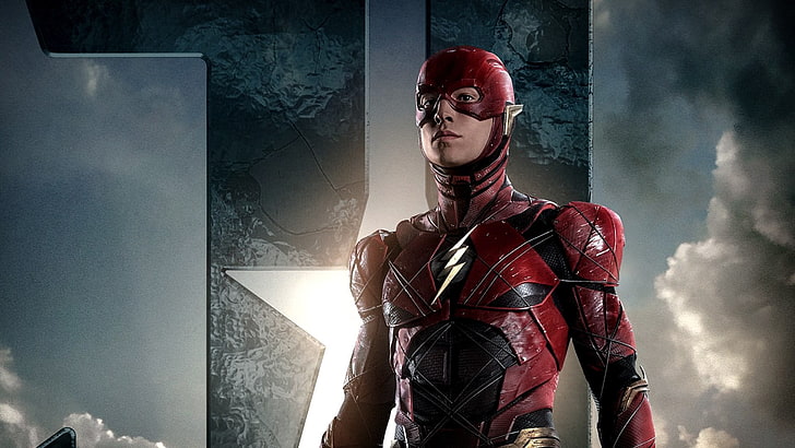 Justice League, Justice League (2017), Flash, one person, red, HD wallpaper