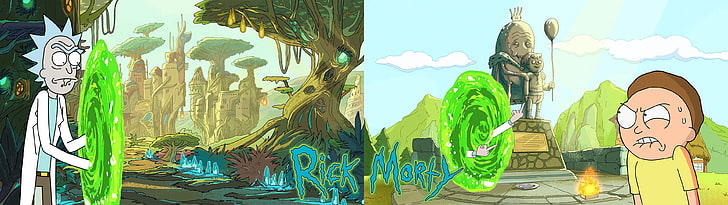 Rick and Morty - Hình nền hai màn hình đầy màu sắc từ bộ phim hoạt hình nổi tiếng Rick và Morty, mang lại cho bạn cảm giác thú vị và vui nhộn. Hãy xem ngay để tìm kiếm những hình ảnh yêu thích của bạn và sử dụng chúng để trang trí màn hình của bạn theo cách độc đáo và thú vị nhất!