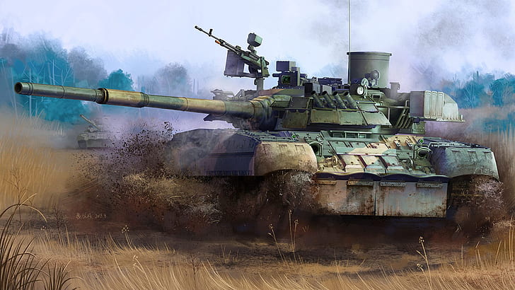 main battle tank, T-80U, Adopted in 1985, Booking body similarly to T-80BV, HD wallpaper