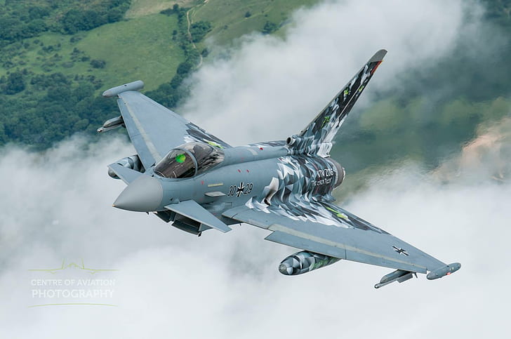 aircraft, Eurofighter Typhoon, warplanes, air vehicle, airplane, HD wallpaper