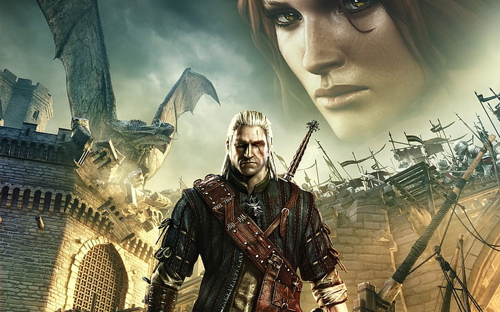 The Witcher 2 Assassins of Kings, Triss Merigold, Geralt of Rivia, HD wallpaper