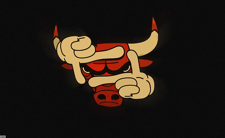 Chicago Bull illustration, chicago bulls, nba, basketball, vector, HD wallpaper