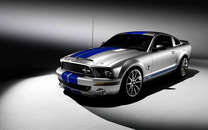 Hd Wallpaper Ford Shelby Mustang Gt500 Silver Ford Mustang Shelby Cobra Wallpaper Flare