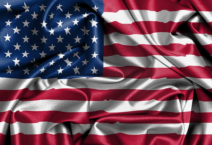 american flag, patriotism, pattern, striped, textile, blue, HD wallpaper