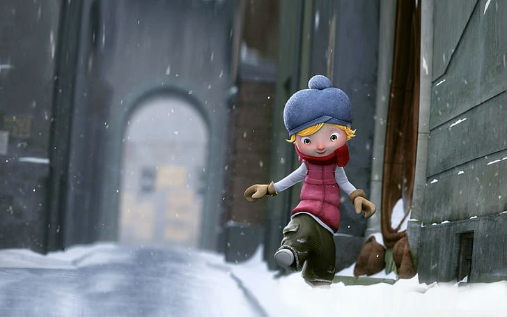 HD wallpaper: snow, cartoon, 3D, depth of field, ice, Alma, short movie,  screen shot | Wallpaper Flare