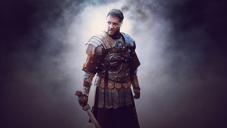 Russell Crowe, Gladiator, Rome, Maximus, General, Movie, Ridley Scott's Film, HD wallpaper