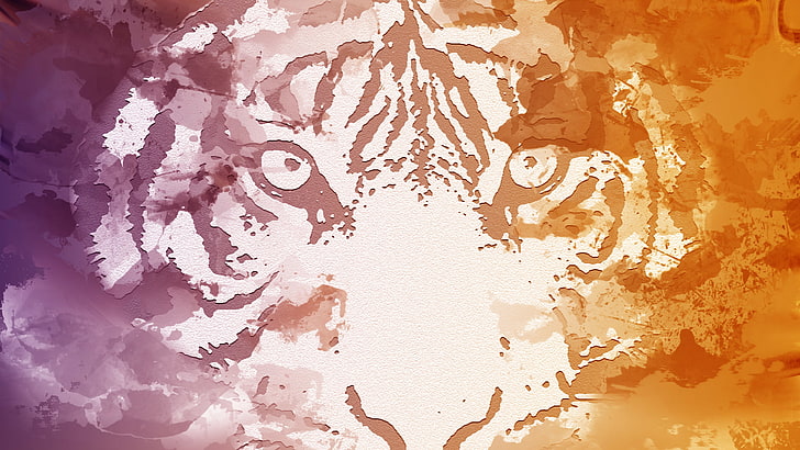 tiger, Color Burst, face, pattern, backgrounds, textured, abstract, HD wallpaper