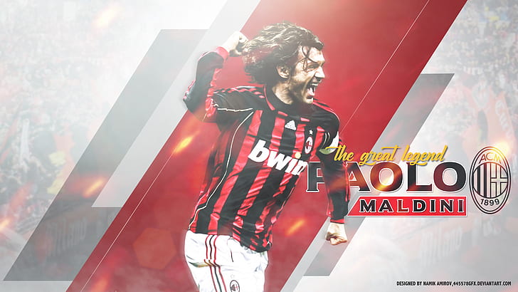 Soccer, Paolo Maldini, A.C. Milan, Italian, HD wallpaper