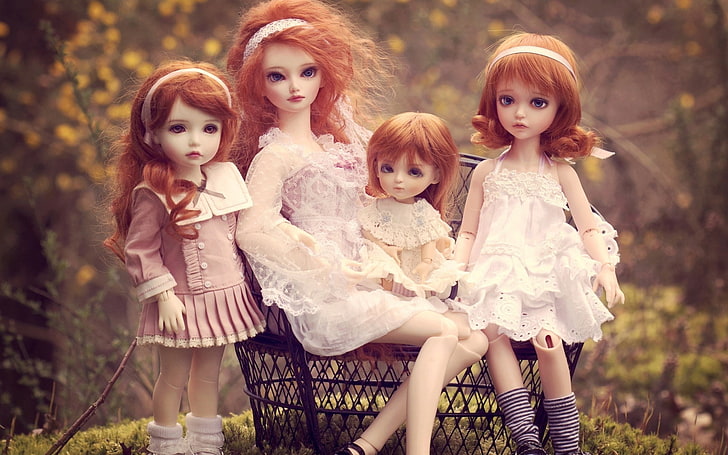 2732x768px | free download | HD wallpaper: doll, childhood, women, girls,  females, offspring, togetherness | Wallpaper Flare
