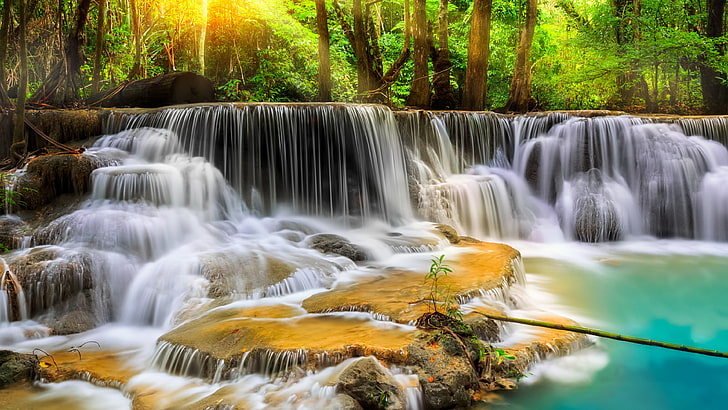 HD wallpaper: waterfall, nature, body of water, erewan national park,  stream | Wallpaper Flare
