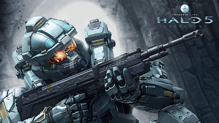 Halo 5, Spartans, machine gun, Fred-104, weapon, military, conflict, HD wallpaper