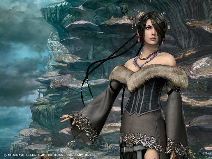 female game character, video games, Final Fantasy X, young adult, HD wallpaper
