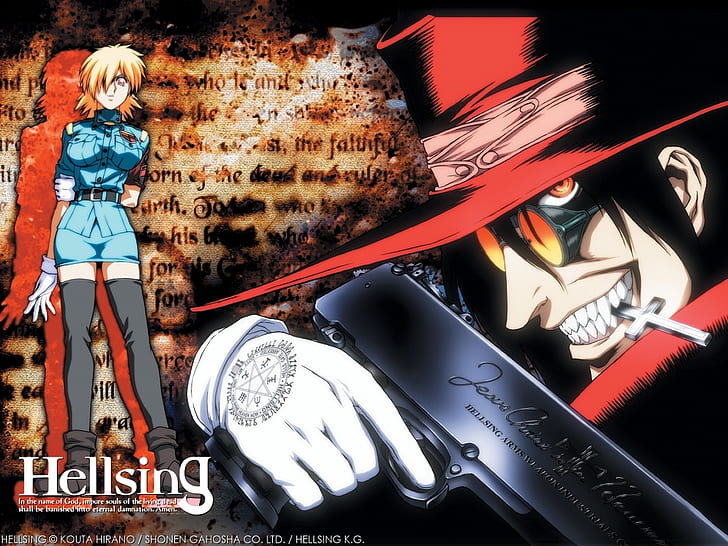 hellsing alucard vampires seras victoria 1024x768  Anime Hellsing HD Art, HD wallpaper